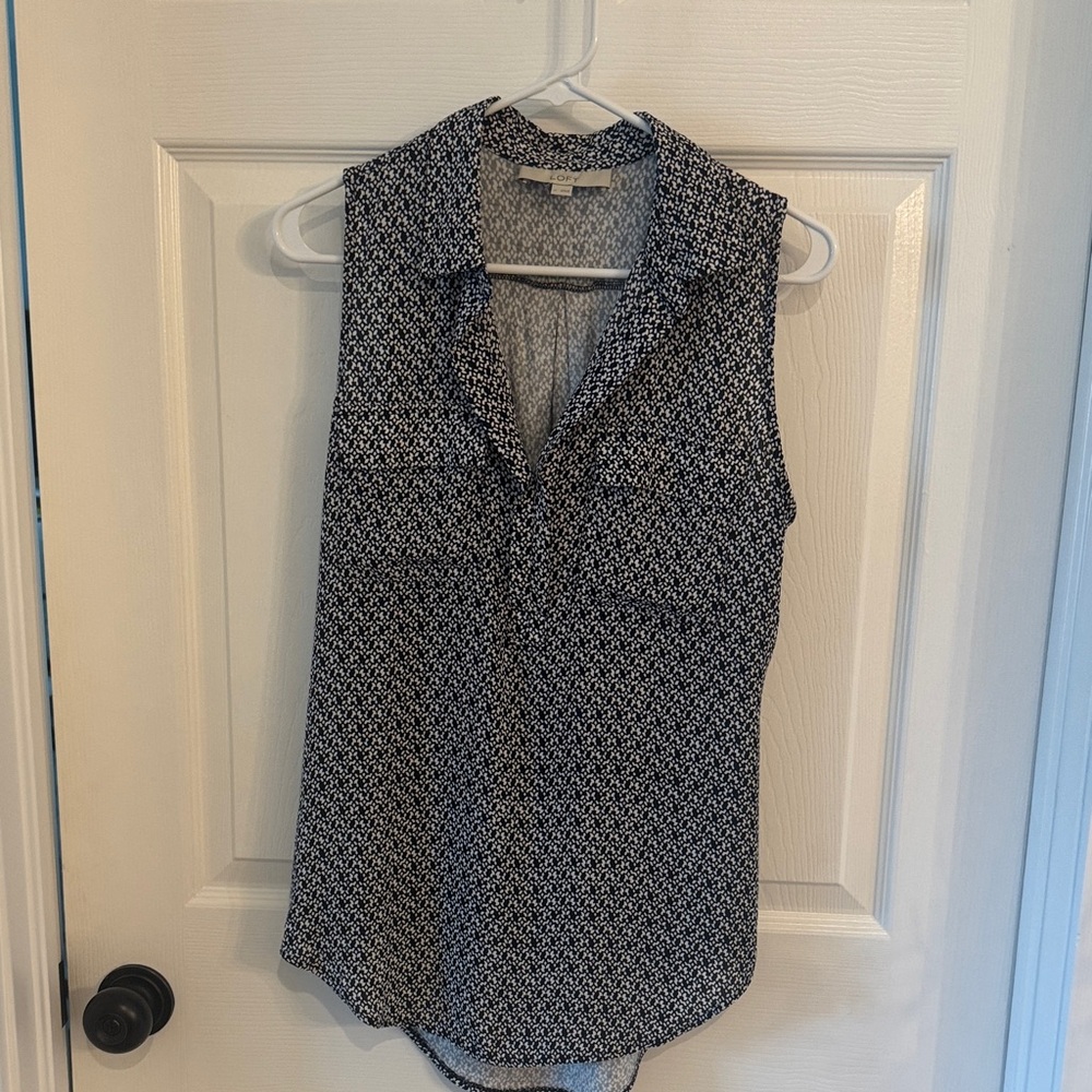 Loft Sleeveless Patterned Women's Top